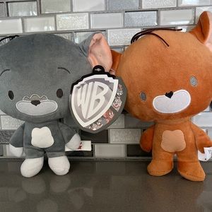 Tom and Jerry Chibi Soft Plush Toy Doll Figures / Cat & Mouse / Set Of 2 / NEW